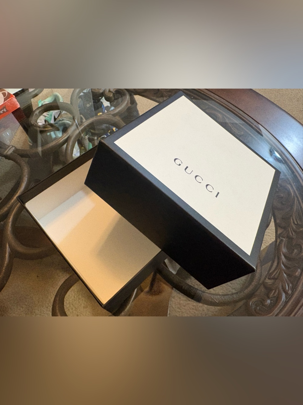 Gucci Black & White Signature Logo Gift Box & Gift Bag(s)